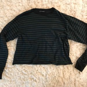 Green & Navy Striped Brandy Melville Top!